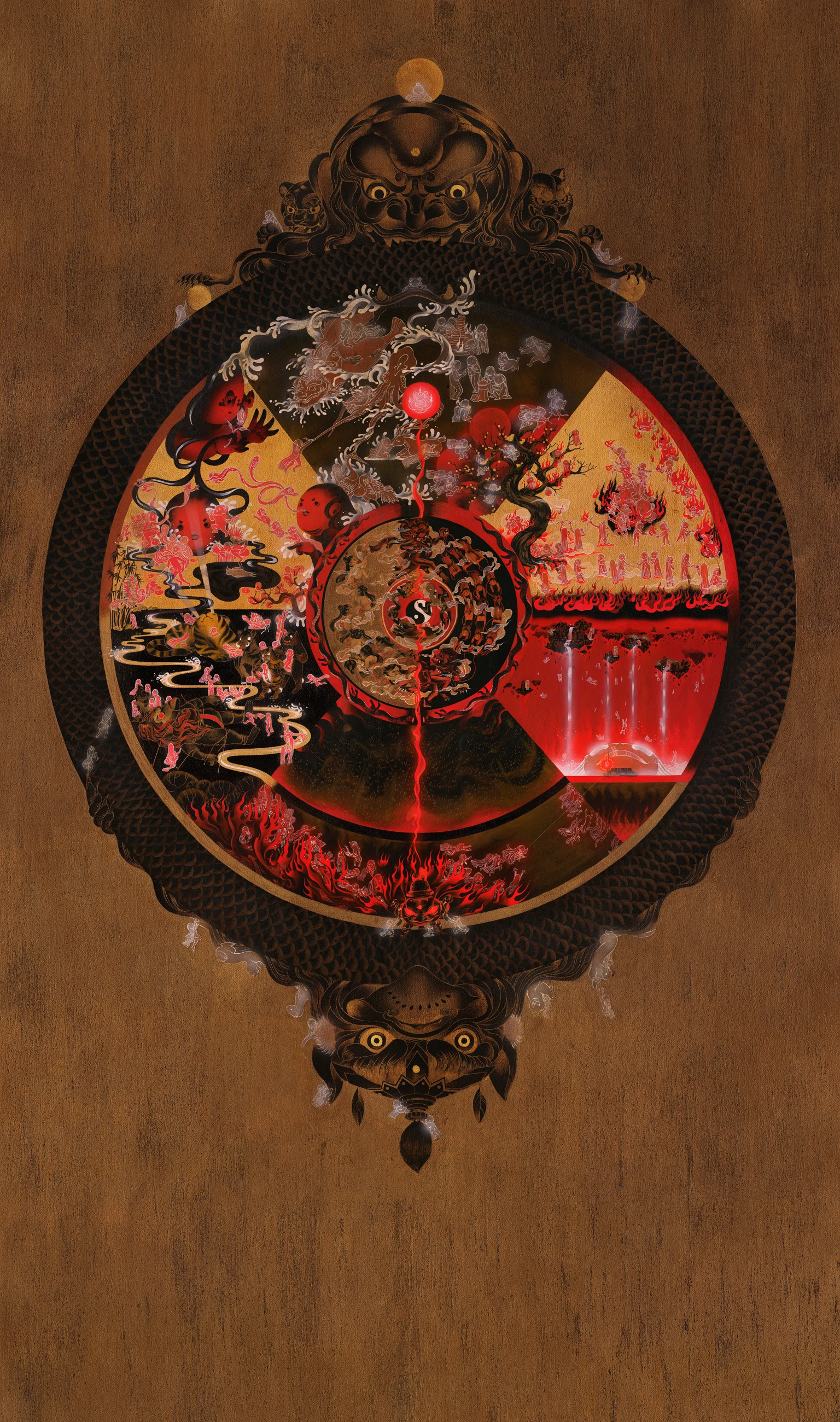 Karnival 原作：巨兽环抱六道之轮，头顶金色圆光